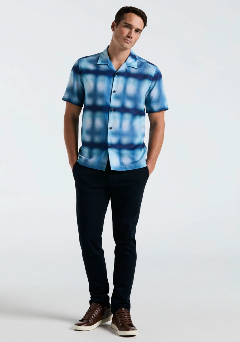 CAMISA HOMBRE LINO MANGA CORTA DENIM - 4