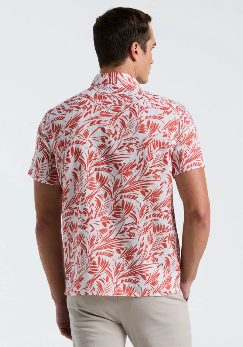 CAMISA HOMBRE MANGA CORTA ESTAMPADA CORAL - 2