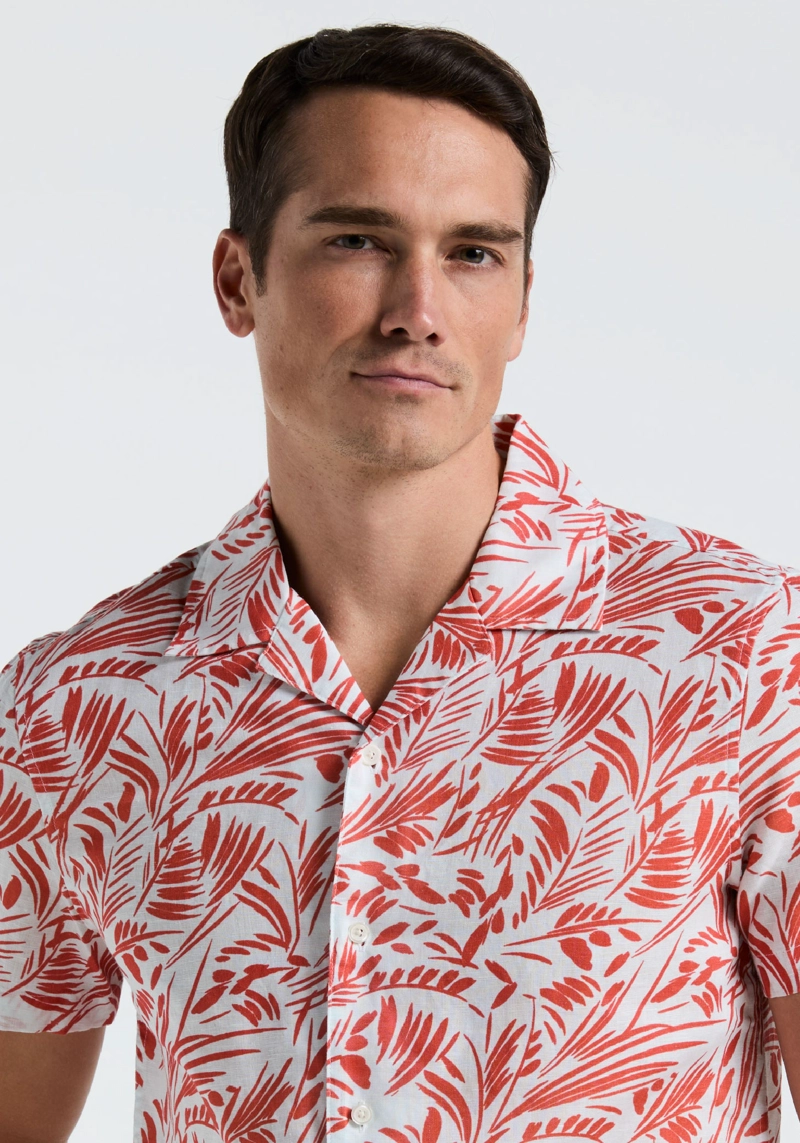 CAMISA HOMBRE MANGA CORTA ESTAMPADA CORAL - 3