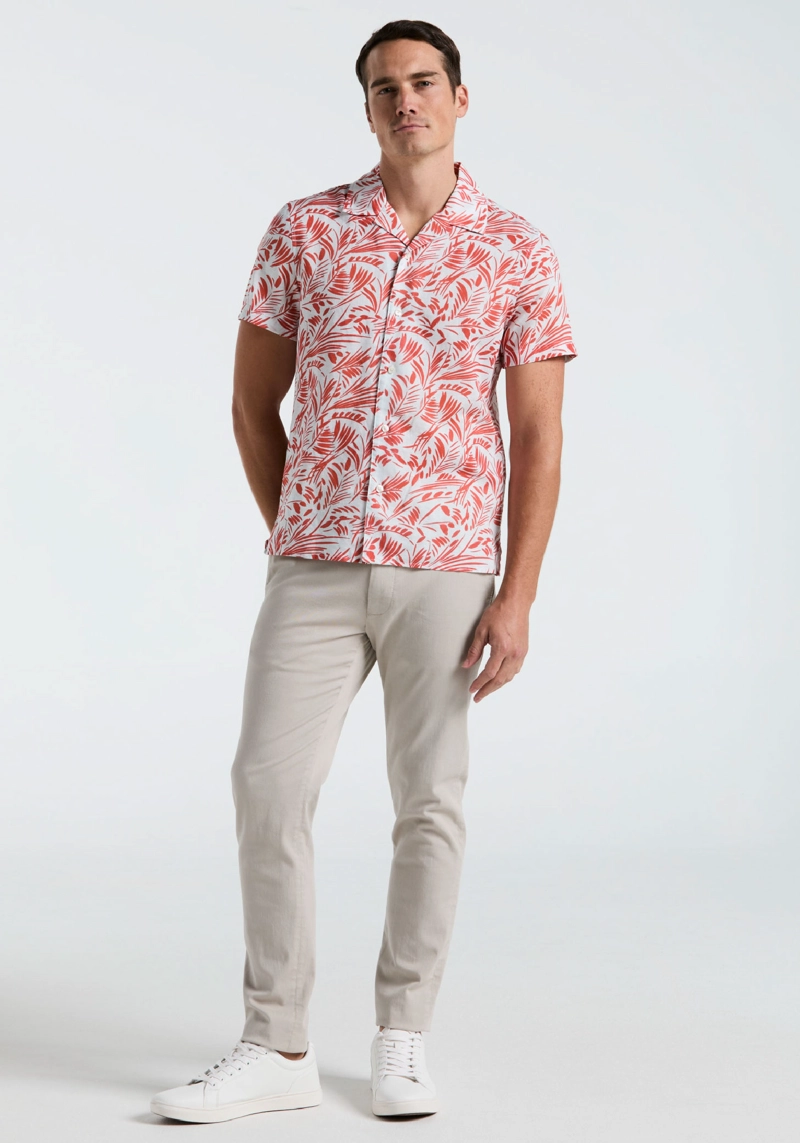CAMISA HOMBRE MANGA CORTA ESTAMPADA CORAL - 4