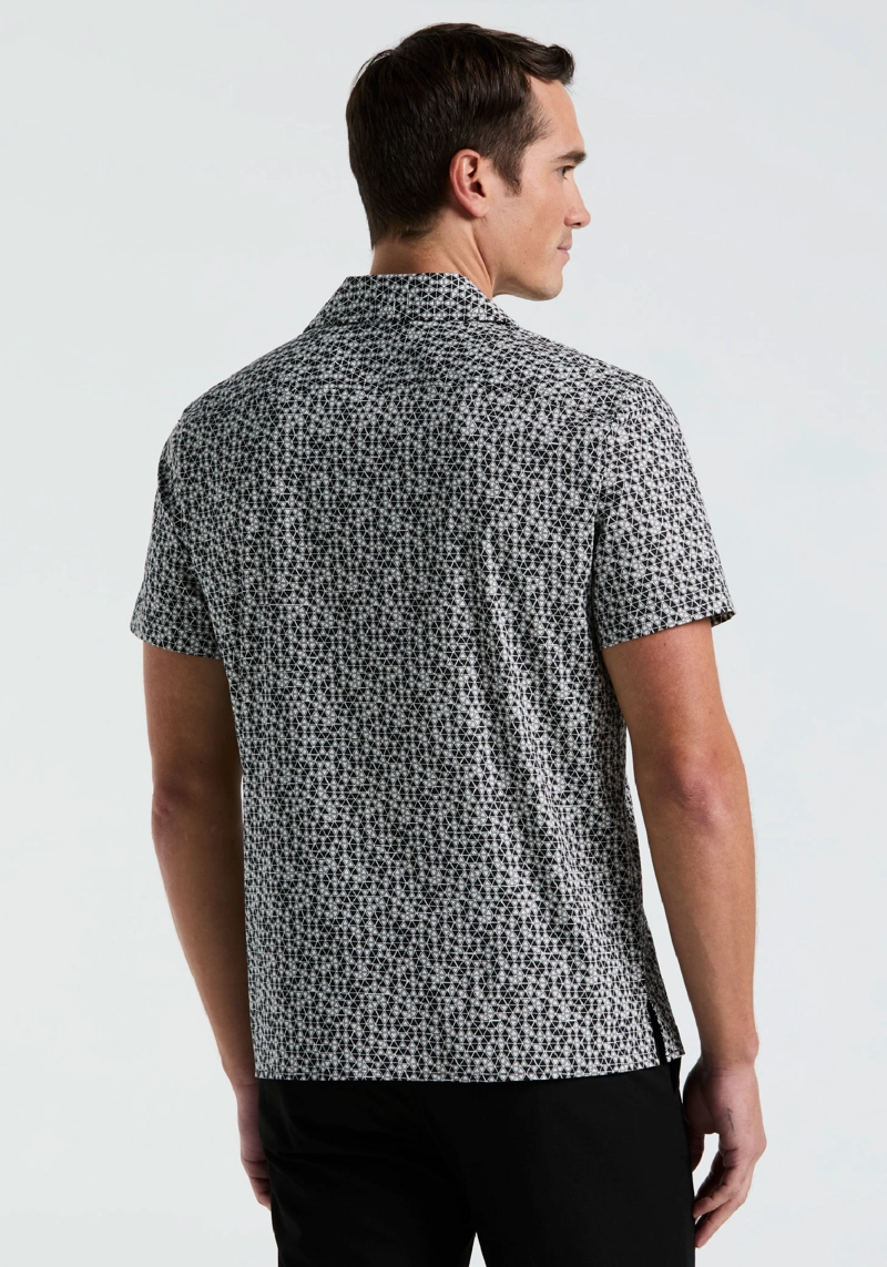 CAMISA HOMBRE MANGA CORTA ESTAMPADA NEGRO - 2