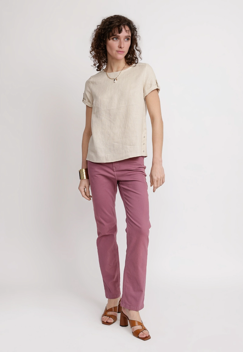 BLUSA MUJER GARZA VISCOSA BEIGE - 4