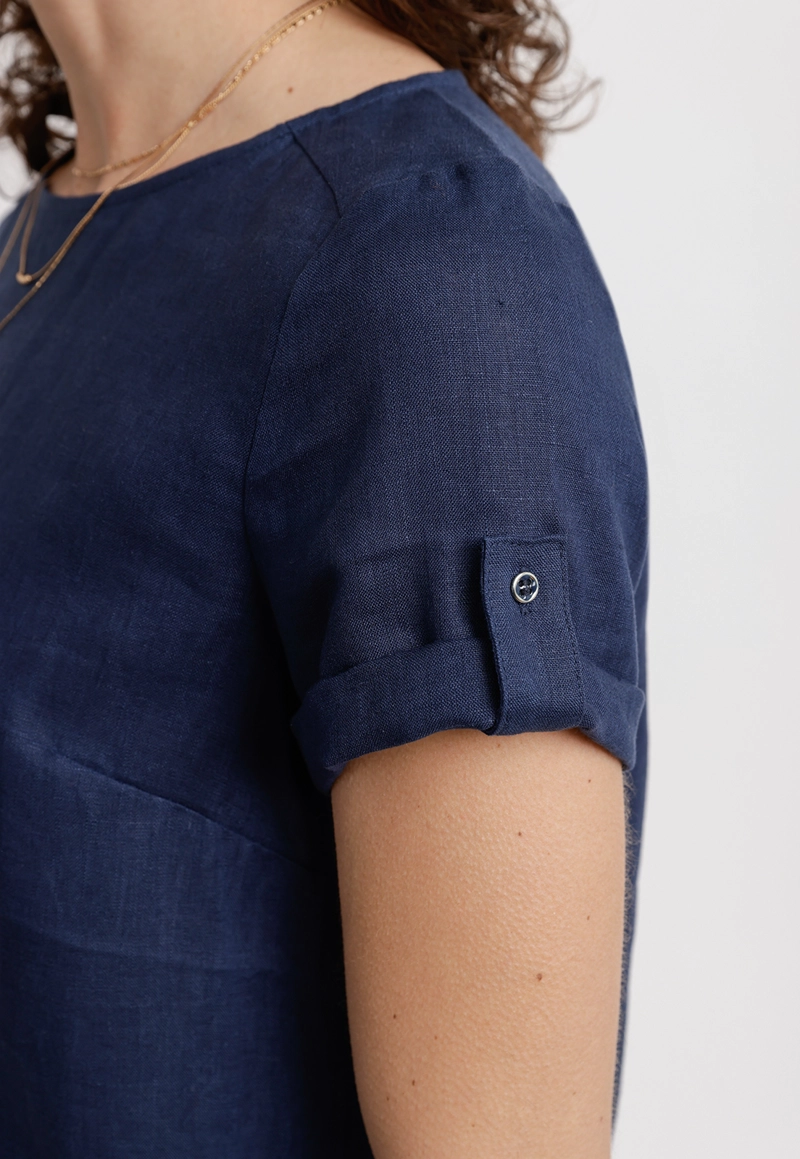 BLUSA MUJER GARZA VISCOSA NAVY - 3