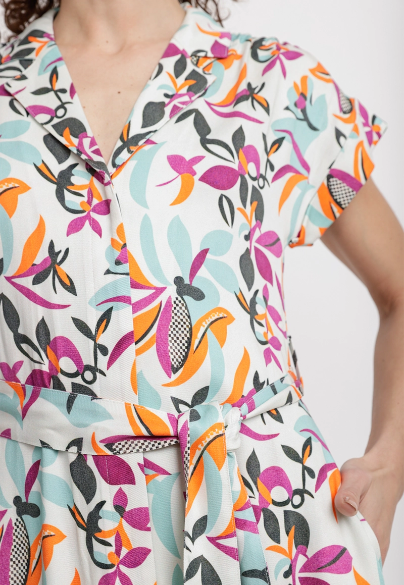 VESTIDO MUJER BEGONIA VISCOSA MAGENTA - 3