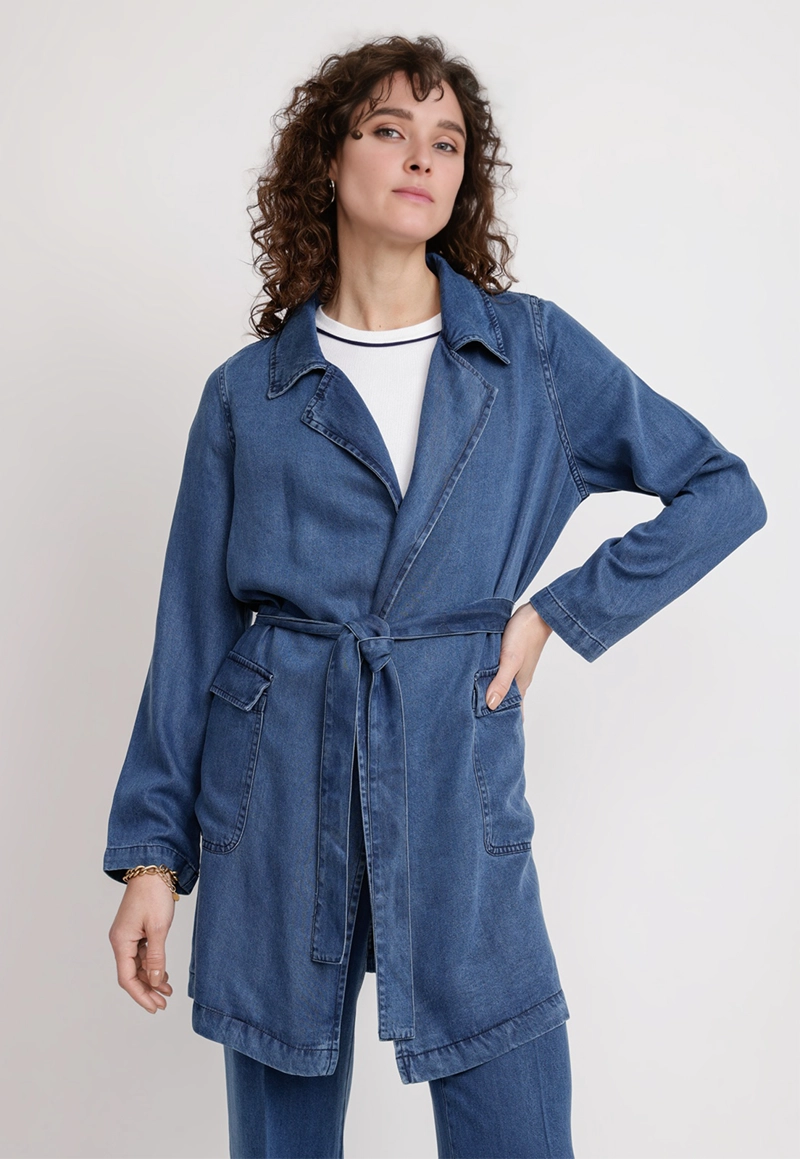TRENCH DE MUJER ATENEA NAVY - 1