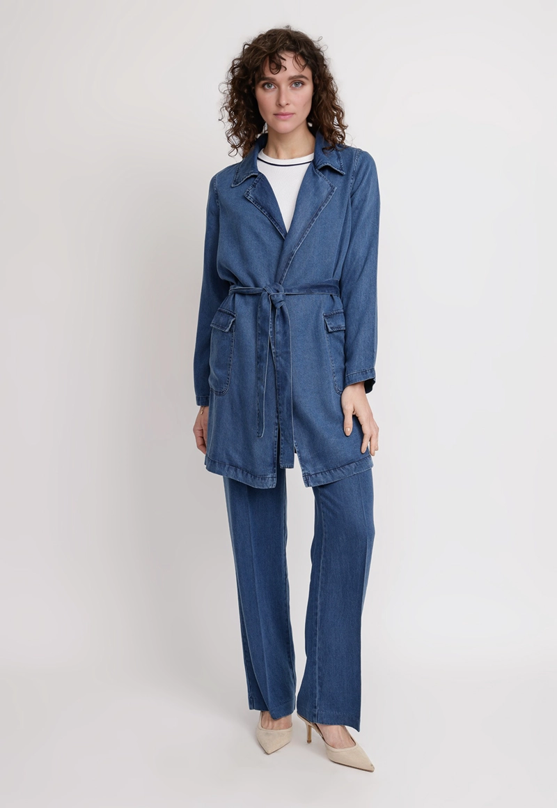 TRENCH DE MUJER ATENEA NAVY - 4