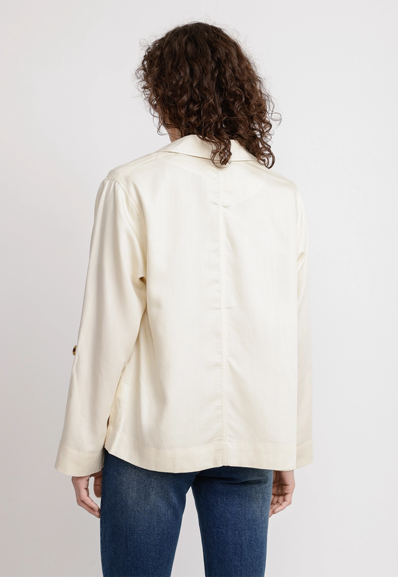 SOBRECAMISA MUJER NOGAL LINO BEIGE - 2
