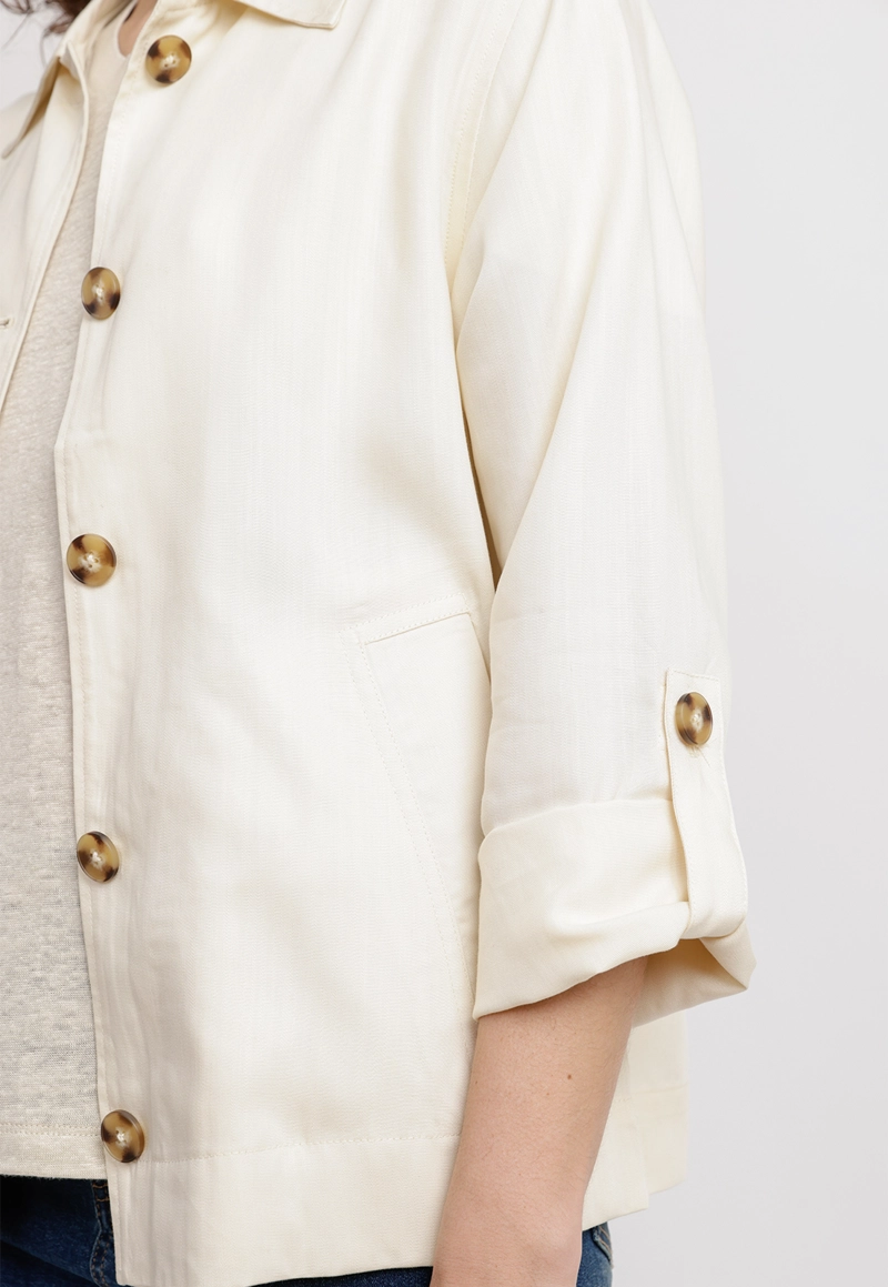 SOBRECAMISA MUJER NOGAL LINO BEIGE - 3