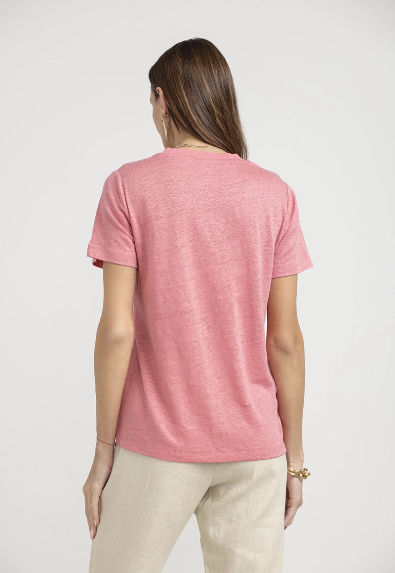 POLERA MUJER GANTT LINO MAGENTA - 2