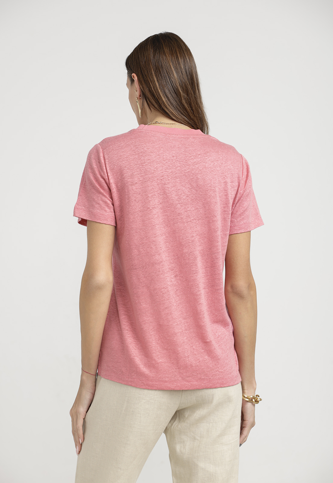 POLERA MUJER GANTT LINO MAGENTA - 2