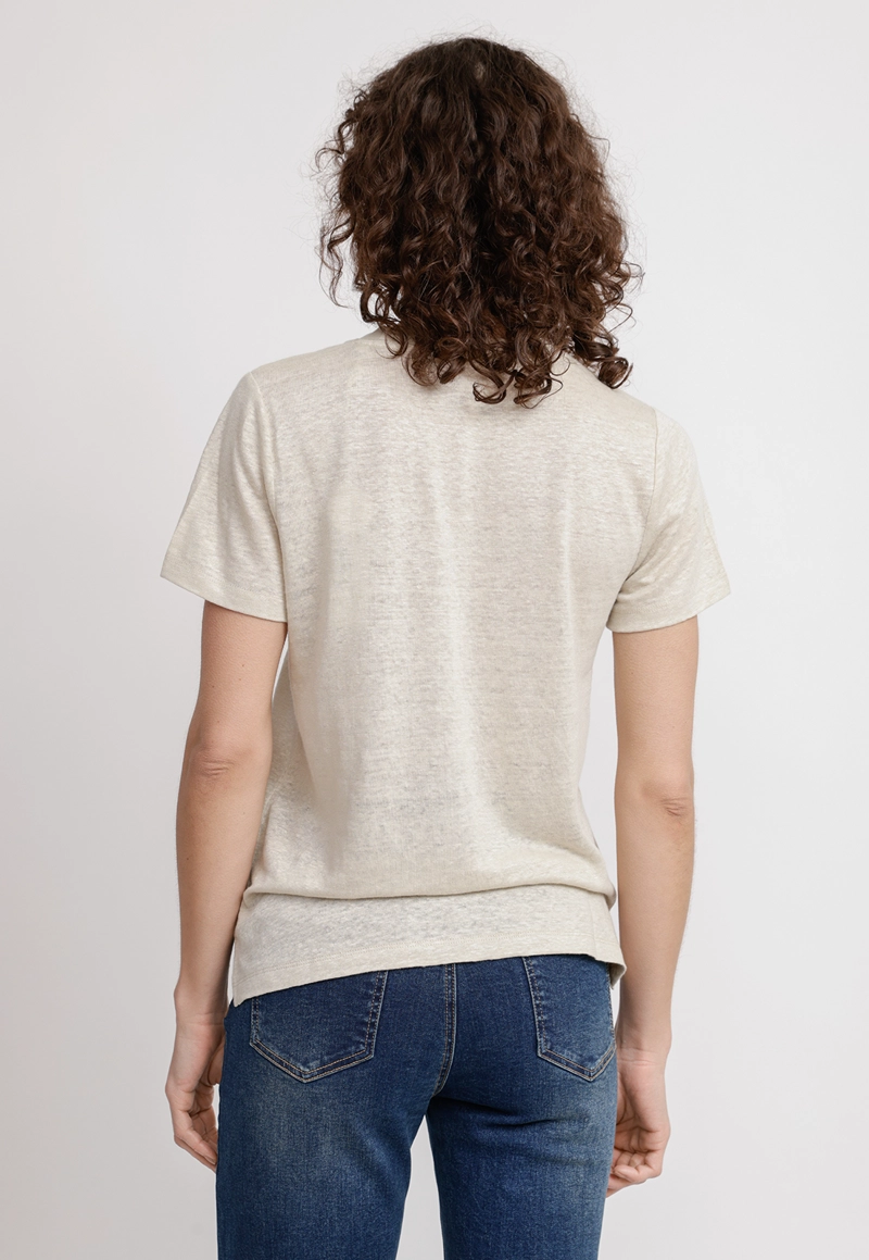 POLERA MUJER GANTT LINO BEIGE - 2