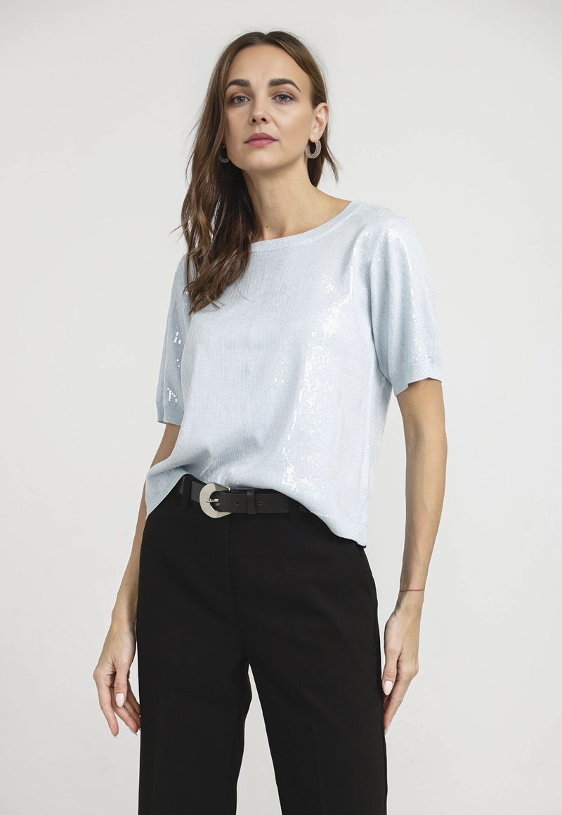 POLERA MUJER MAGNOLIA VISCOSA CELESTE - 1