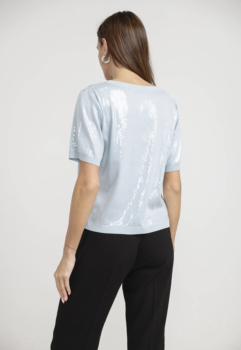 POLERA MUJER MAGNOLIA VISCOSA CELESTE - 2