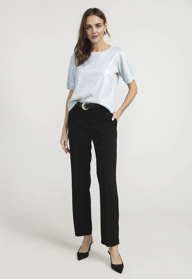 POLERA MUJER MAGNOLIA VISCOSA CELESTE - 4
