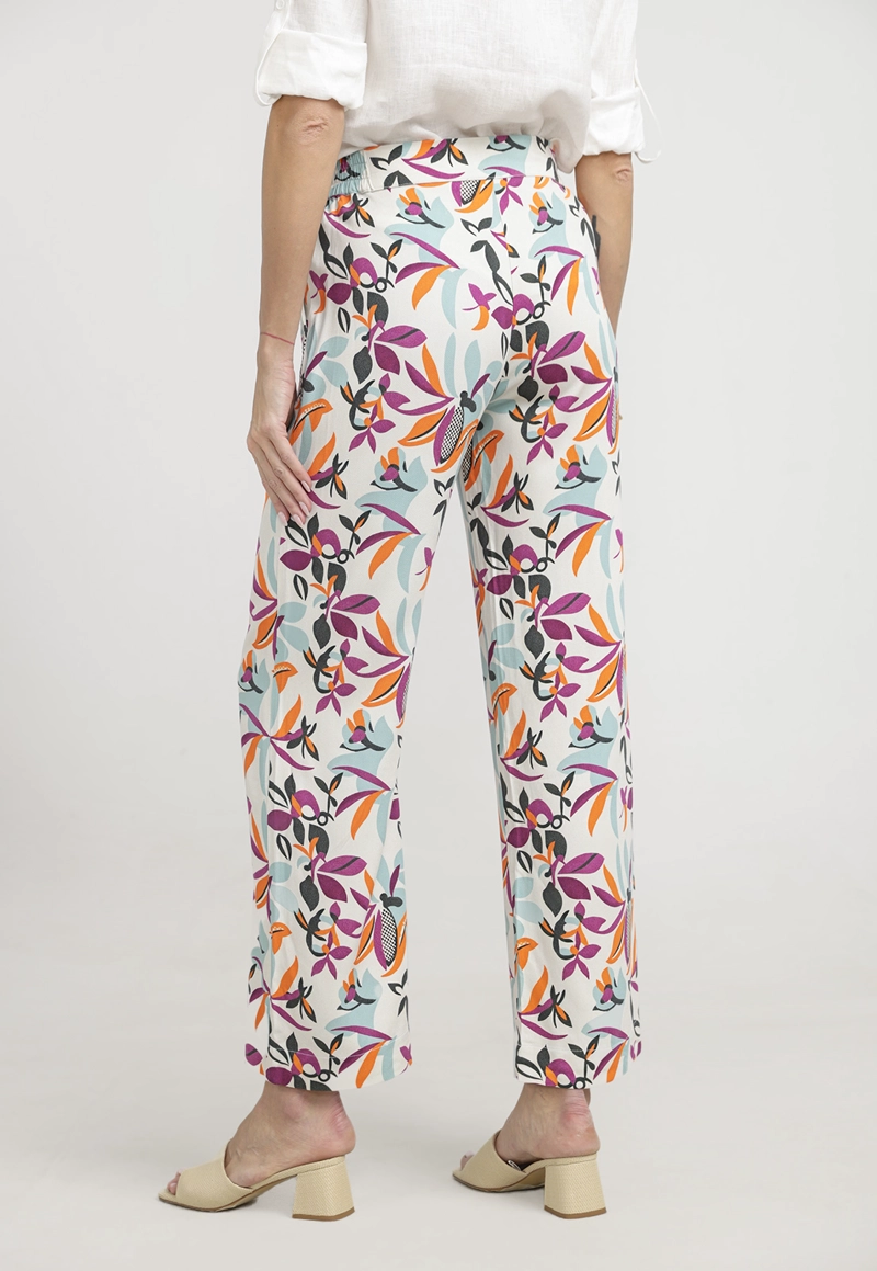 PANTALON MUJER ALONDRA VISCOSA FLORAL MAGENTA - 2