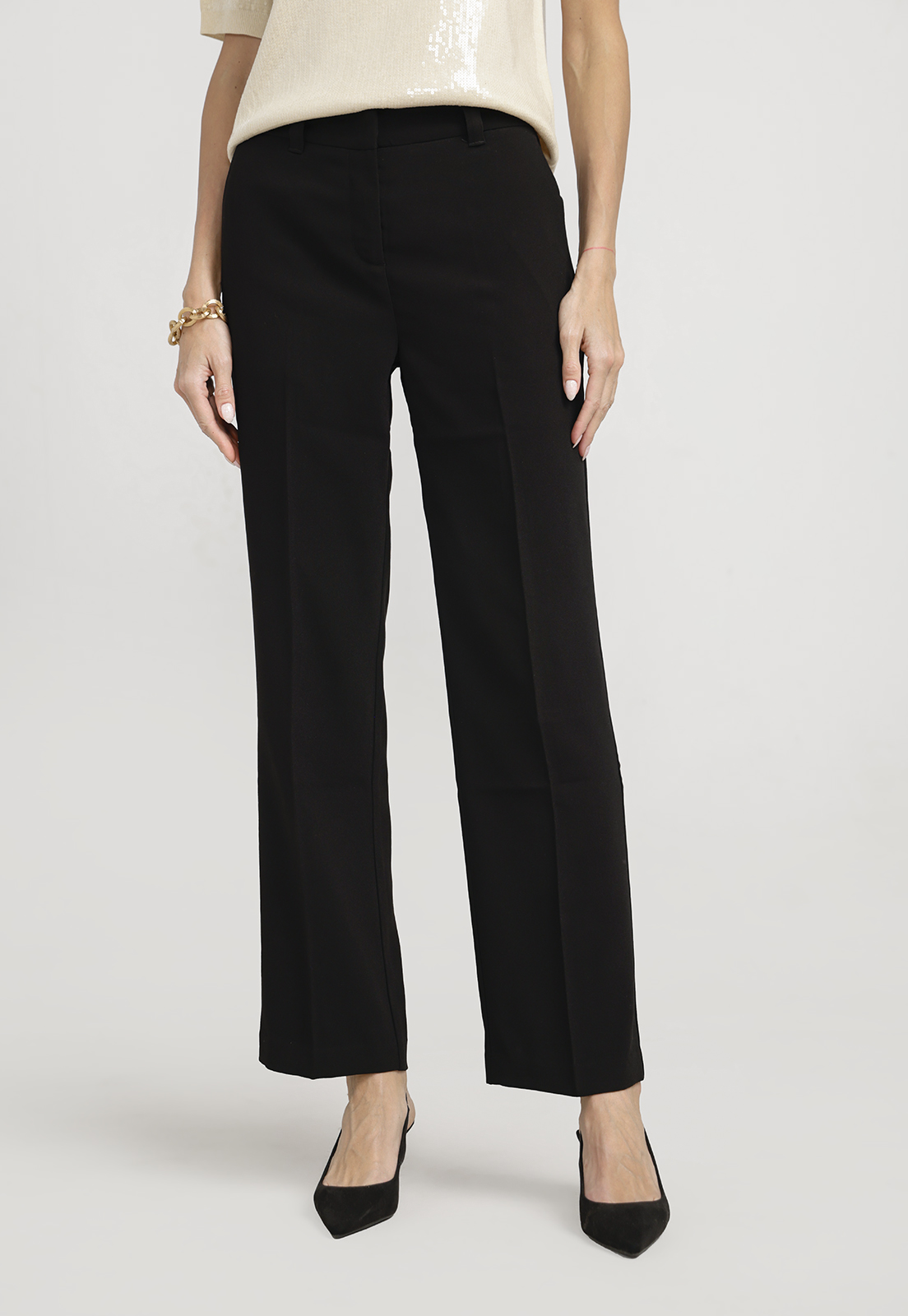 PANTALON MUJER LORETO VISCOSA NEGRO - 1