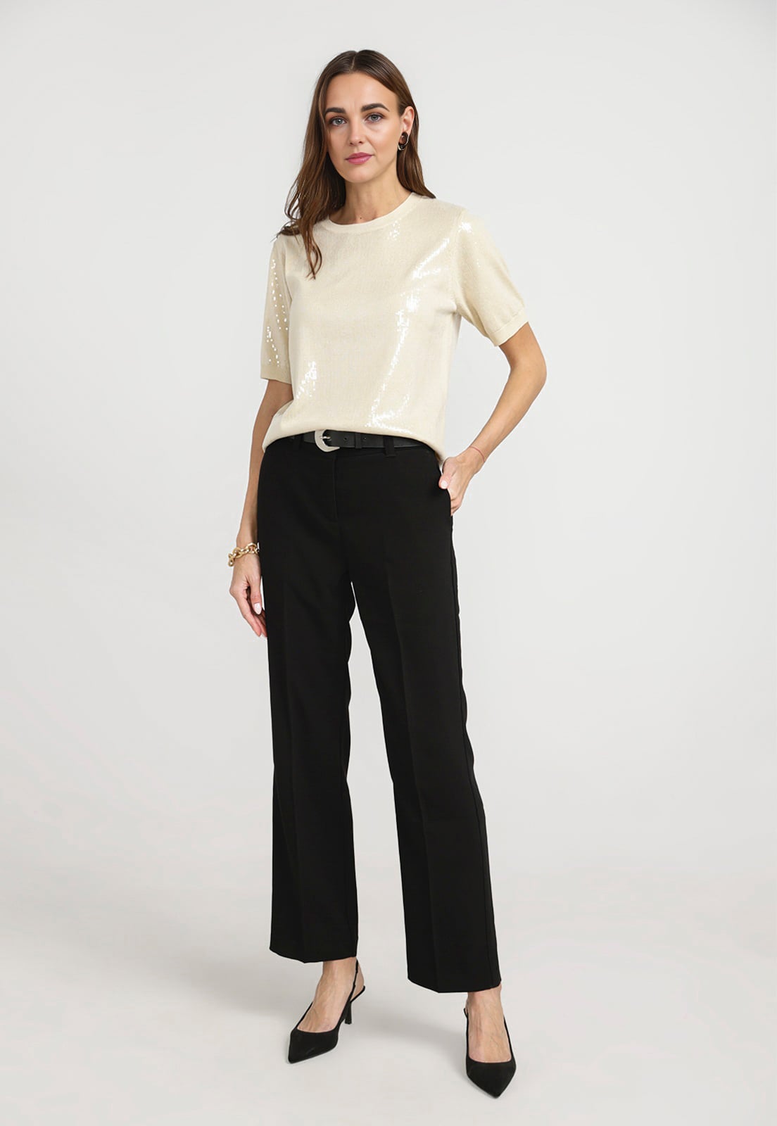 PANTALON MUJER LORETO VISCOSA NEGRO - 4