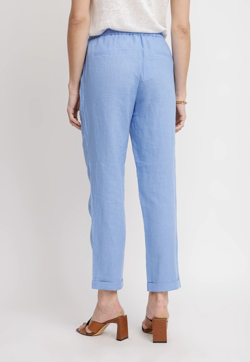 PANTALON MUJER CLARA LINO CELESTE - 2