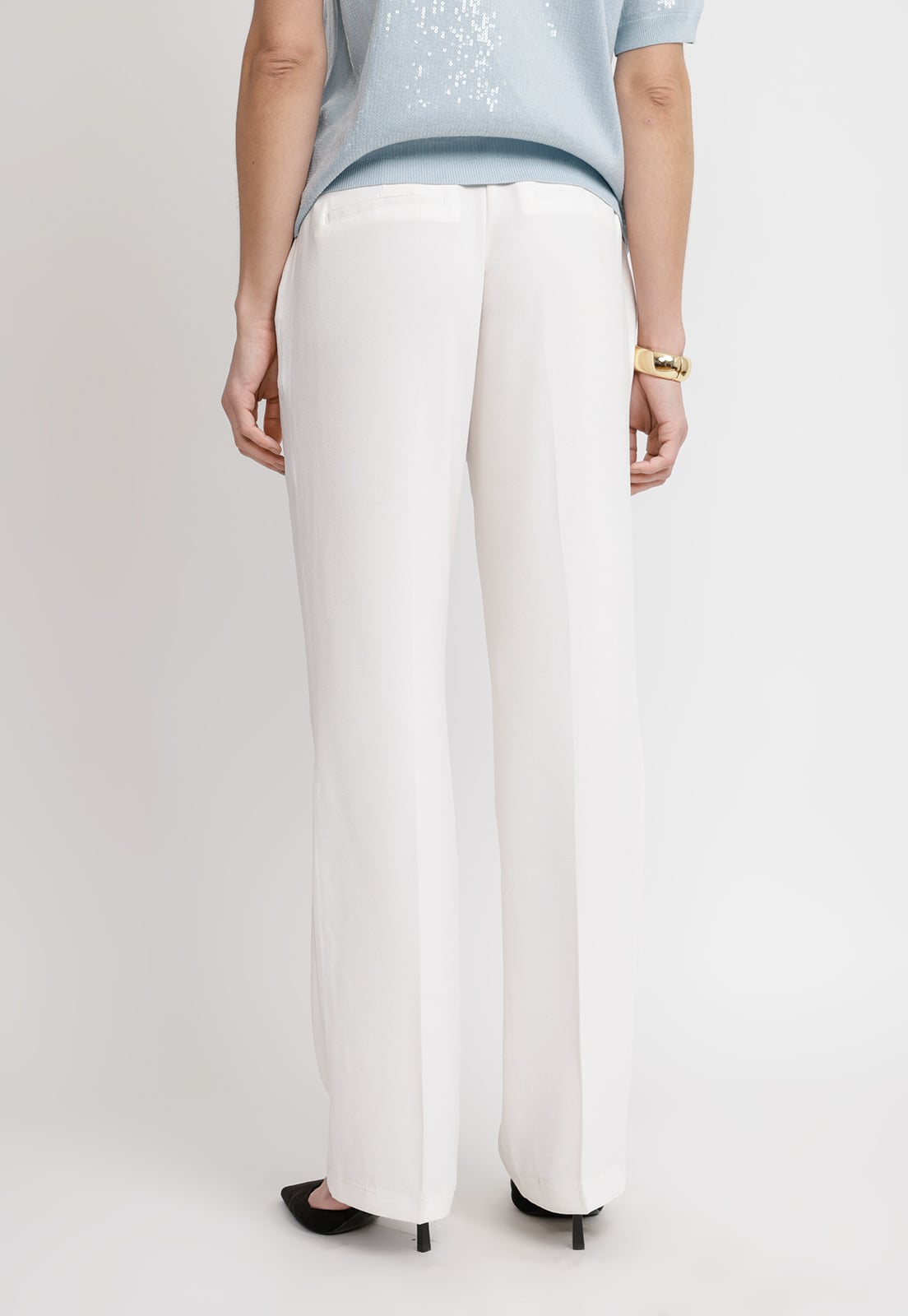 PANTALON MUJER LORETO VISCOSA CREMA - 2