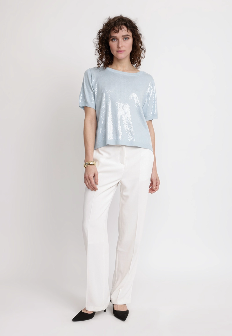 PANTALON MUJER LORETO VISCOSA CREMA - 4