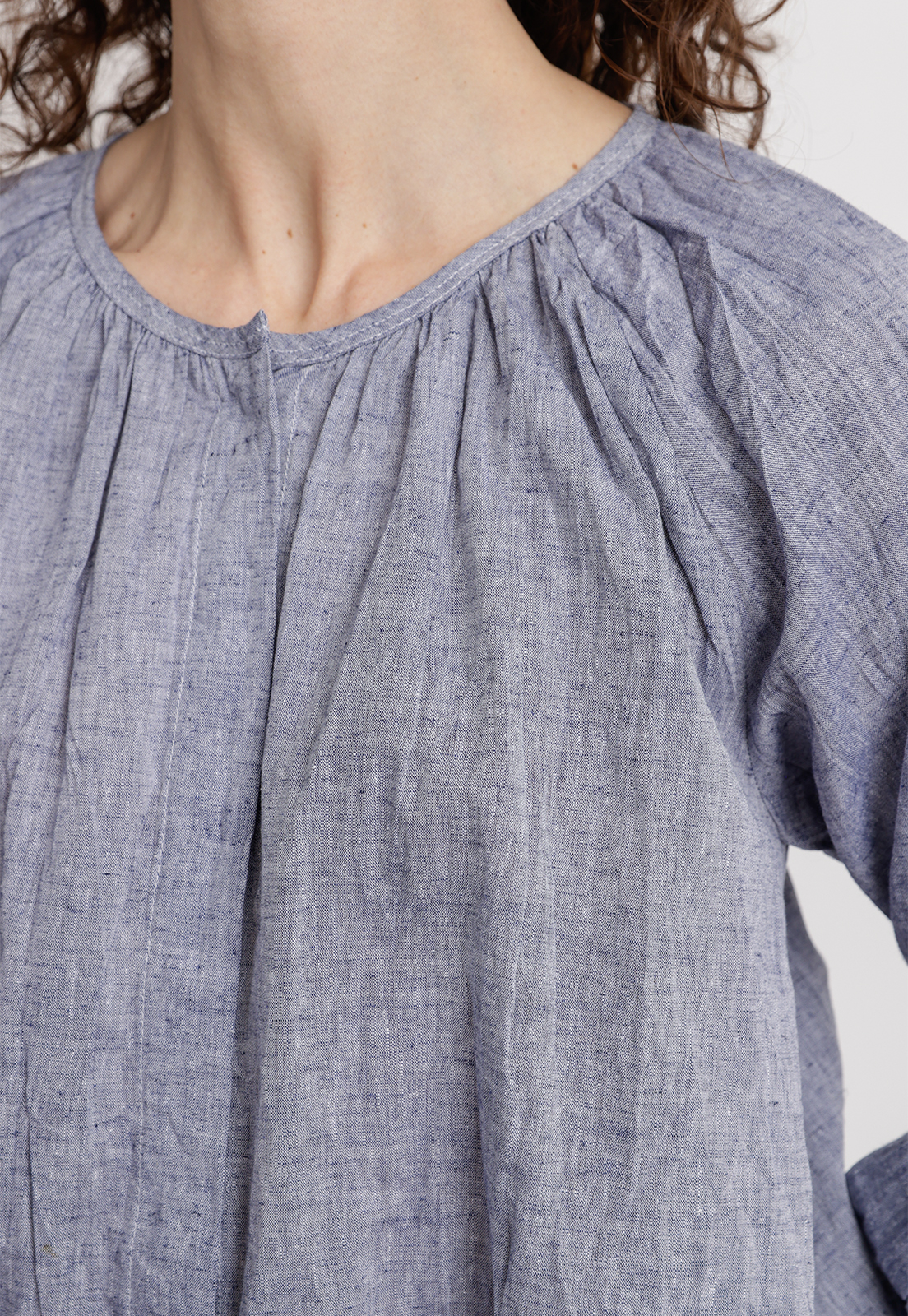 BLUSA MUJER OLIVIA LINO NAVY - 3