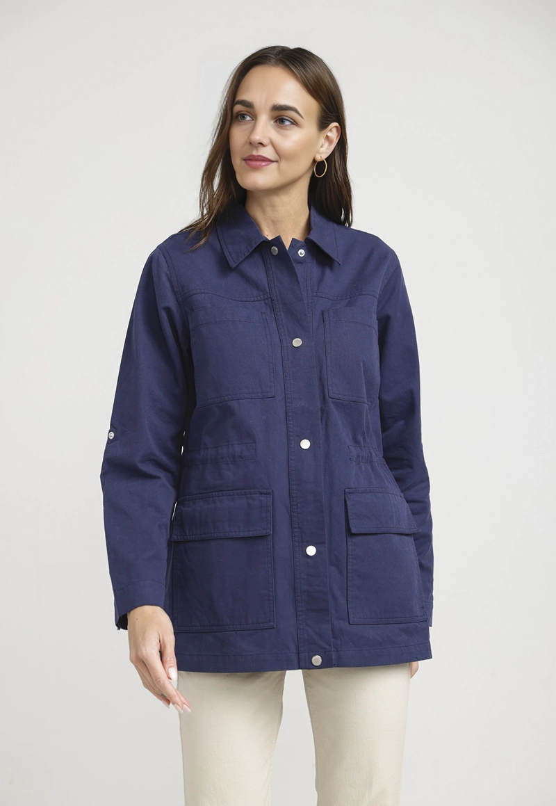 CHAQUETA MUJER HIDRA ALGODON AZUL - 1