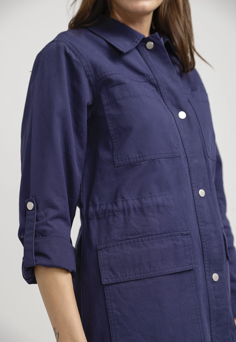 CHAQUETA MUJER HIDRA ALGODON AZUL - 3