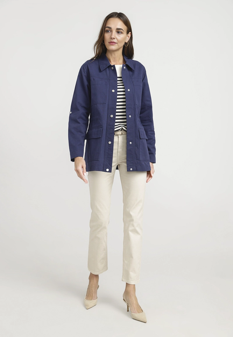 CHAQUETA MUJER HIDRA ALGODON AZUL - 4
