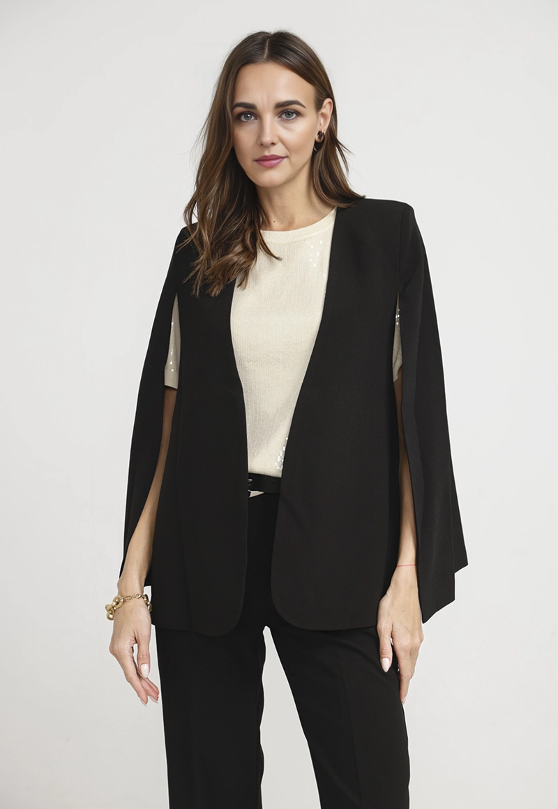 BLAZER MUJER VERBENA VISCOSA NEGRO - 1