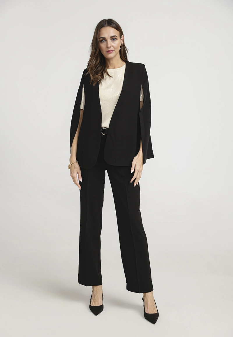 BLAZER MUJER VERBENA VISCOSA NEGRO - 4