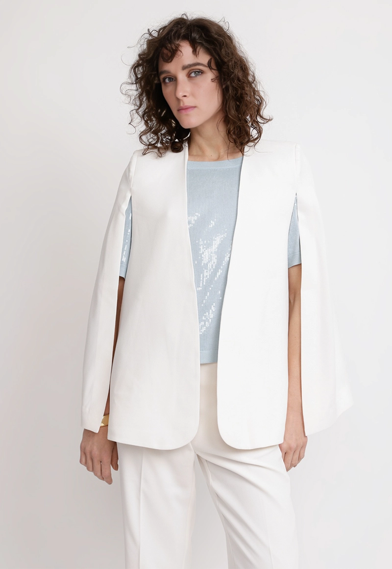 BLAZER MUJER VERBENA VISCOSA CREMA - 1