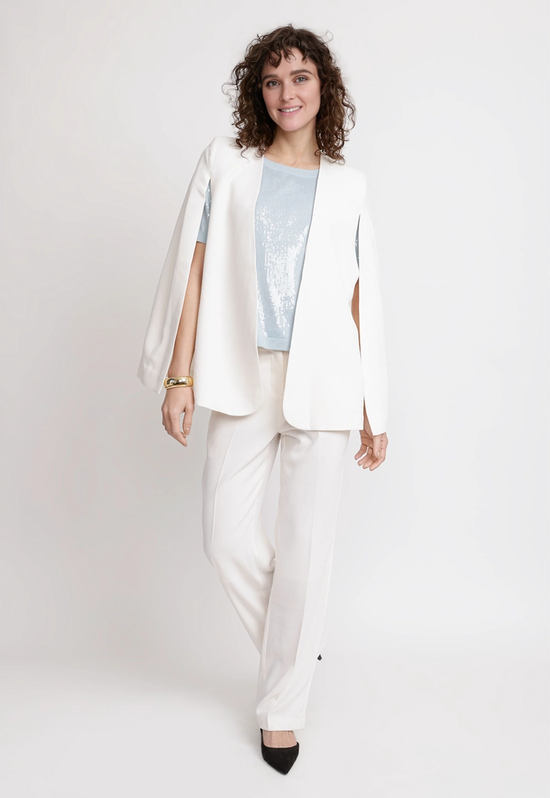 BLAZER MUJER VERBENA VISCOSA CREMA - 4