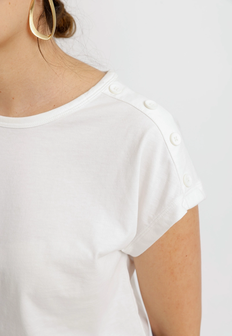POLERA MUJER BILBAO ALGODON PERUANO BLANCO - 3