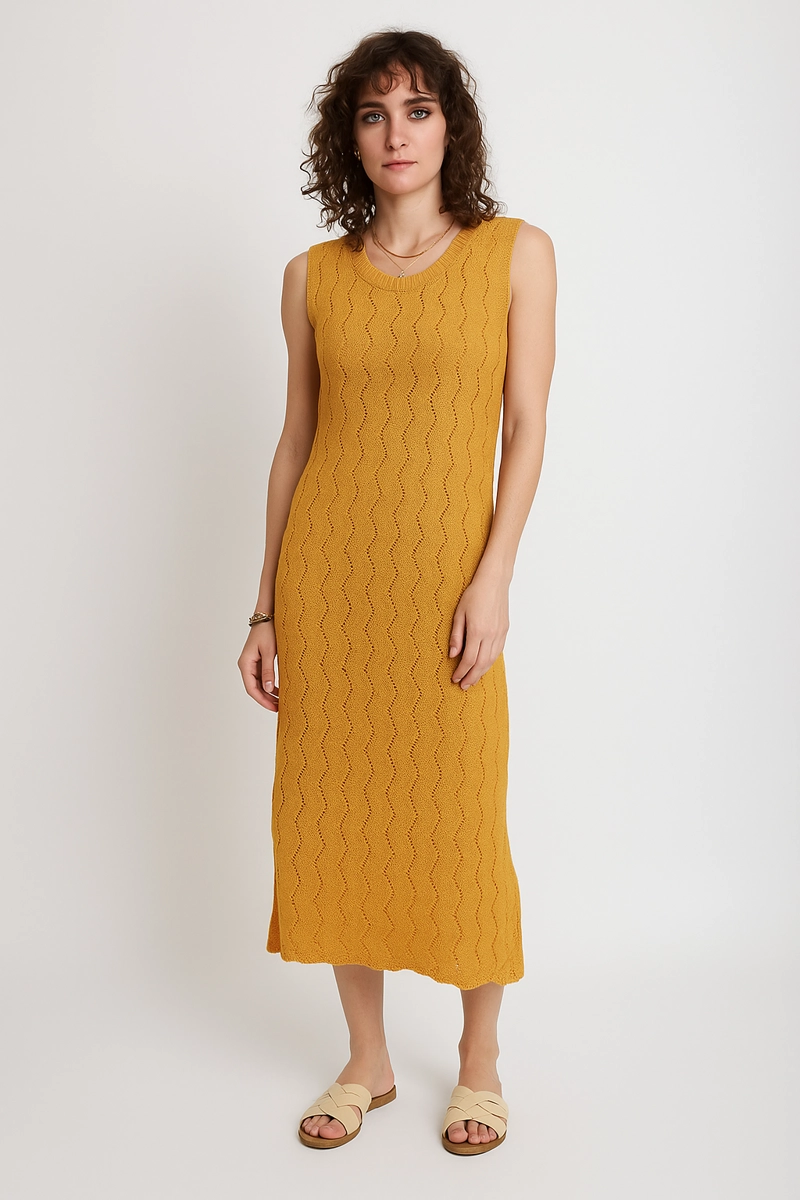 VESTIDO MUJER MALVA MOSTAZA - 1