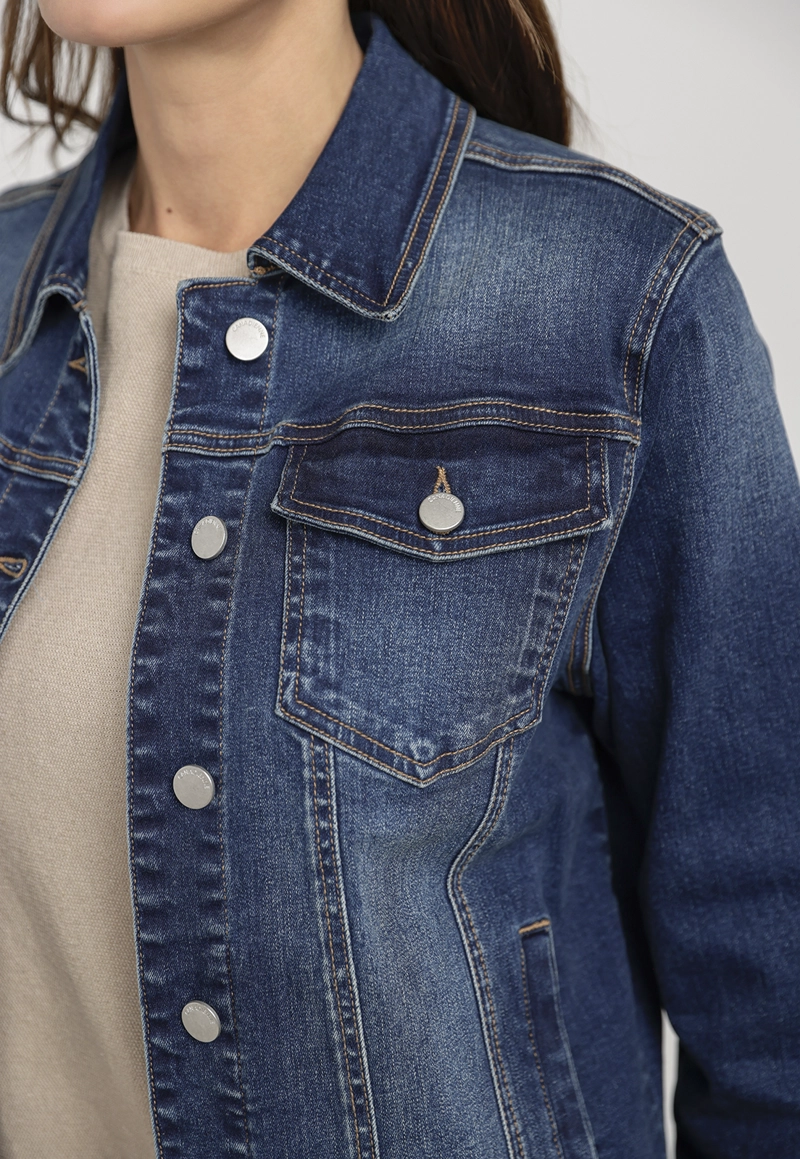 CHAQUETA MUJER CROMITA ALGODON AZUL - 3