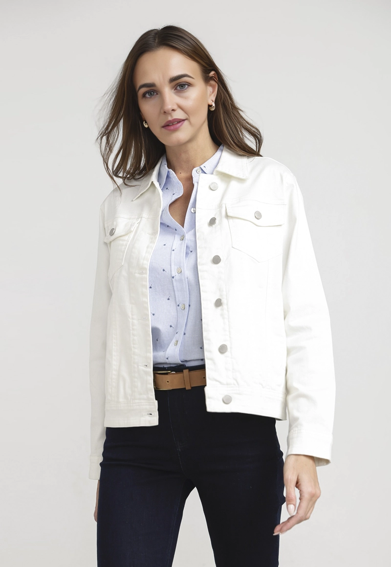 CHAQUETA MUJER CROMITA ALGODON BLANCO - 1