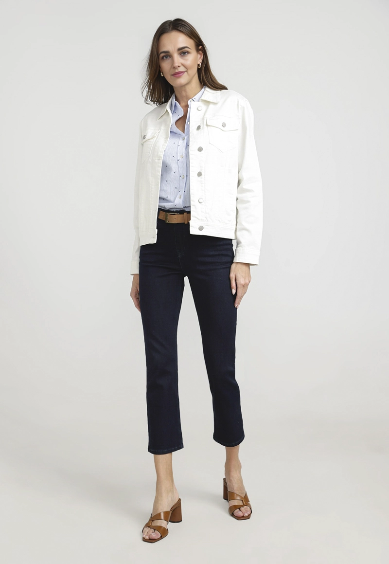CHAQUETA MUJER CROMITA ALGODON BLANCO - 4