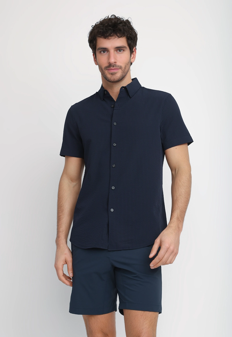 CAMISA HOMBRE MANGA CORTA NAVY - 1