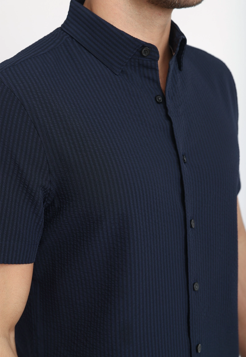 CAMISA HOMBRE MANGA CORTA NAVY - 3