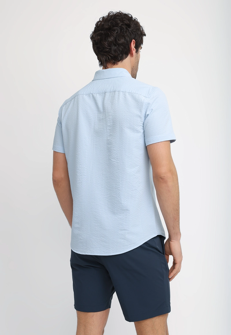 CAMISA HOMBRE MANGA CORTA CELESTE - 2
