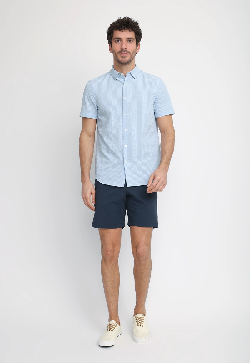 CAMISA HOMBRE MANGA CORTA CELESTE - 3