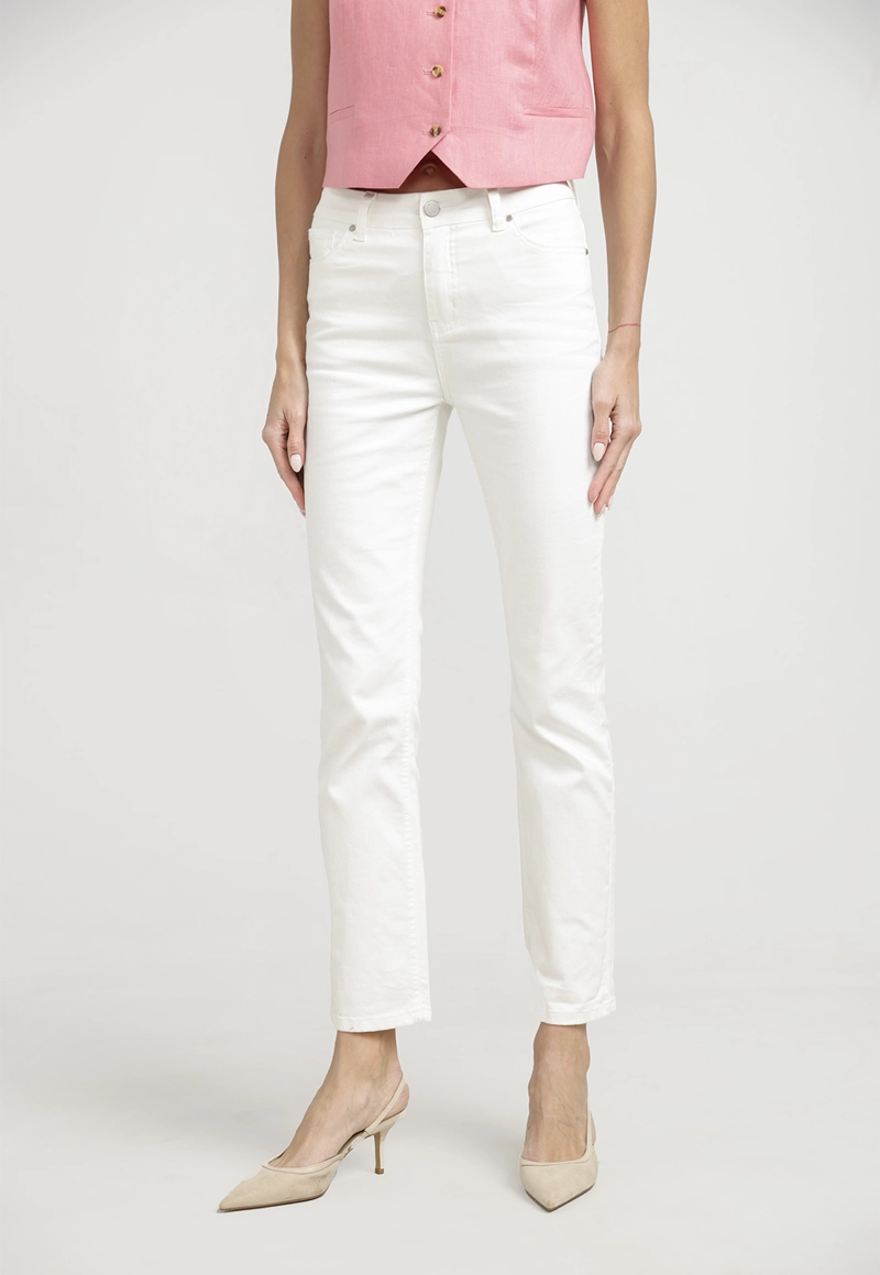 JEANS MUJER CHARLOT ALGODON BLANCO - 1