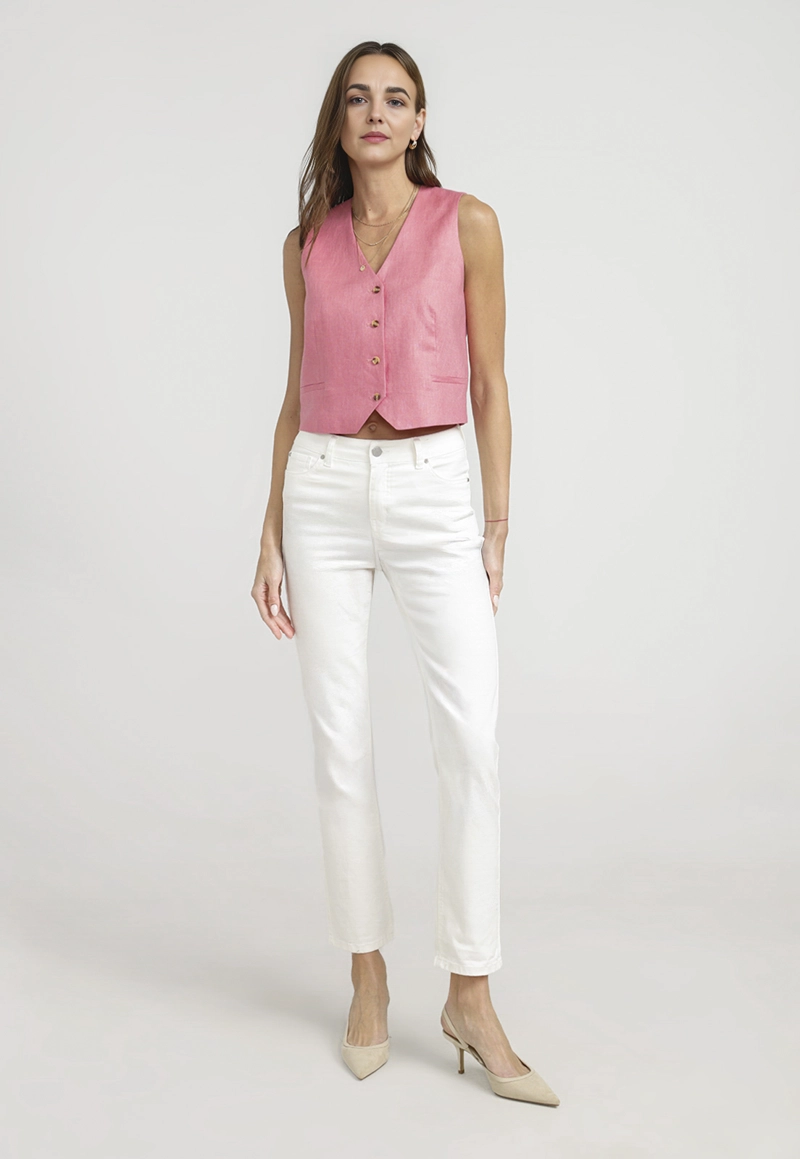 JEANS MUJER CHARLOT ALGODON BLANCO - 4