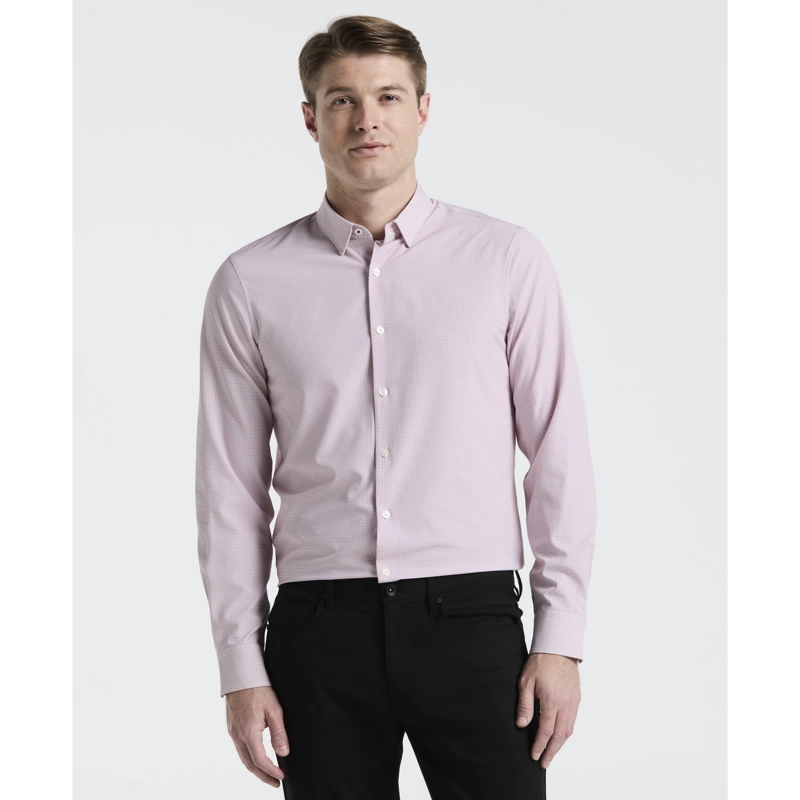 CAMISA HOMBRE TOTAL STRETCH ESTAMPADA ROSADA - 1