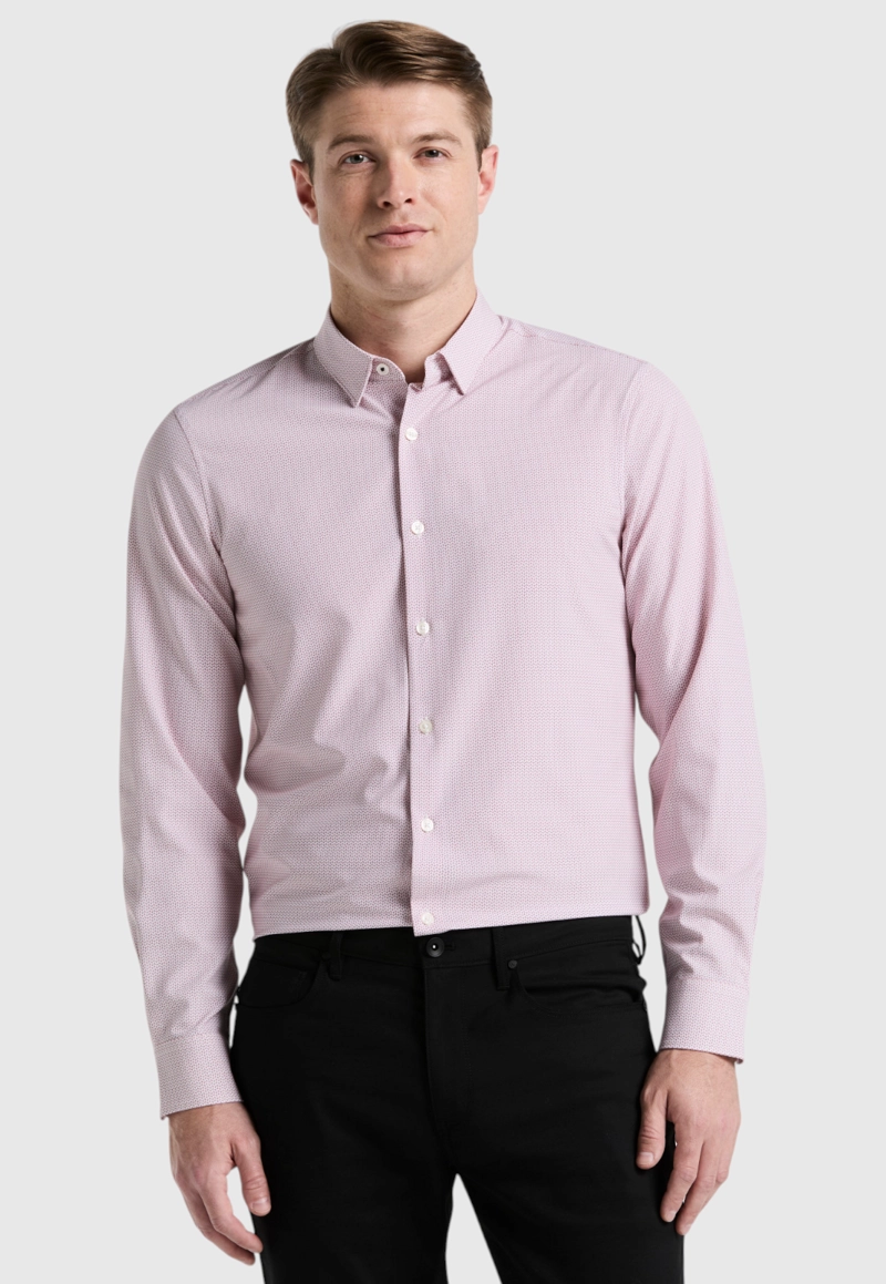CAMISA HOMBRE TOTAL STRETCH ESTAMPADA ROSADA - 1