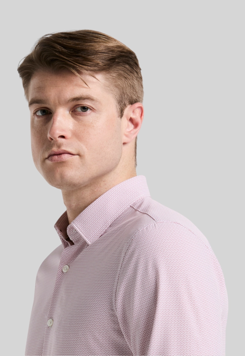 CAMISA HOMBRE TOTAL STRETCH ESTAMPADA ROSADA - 3