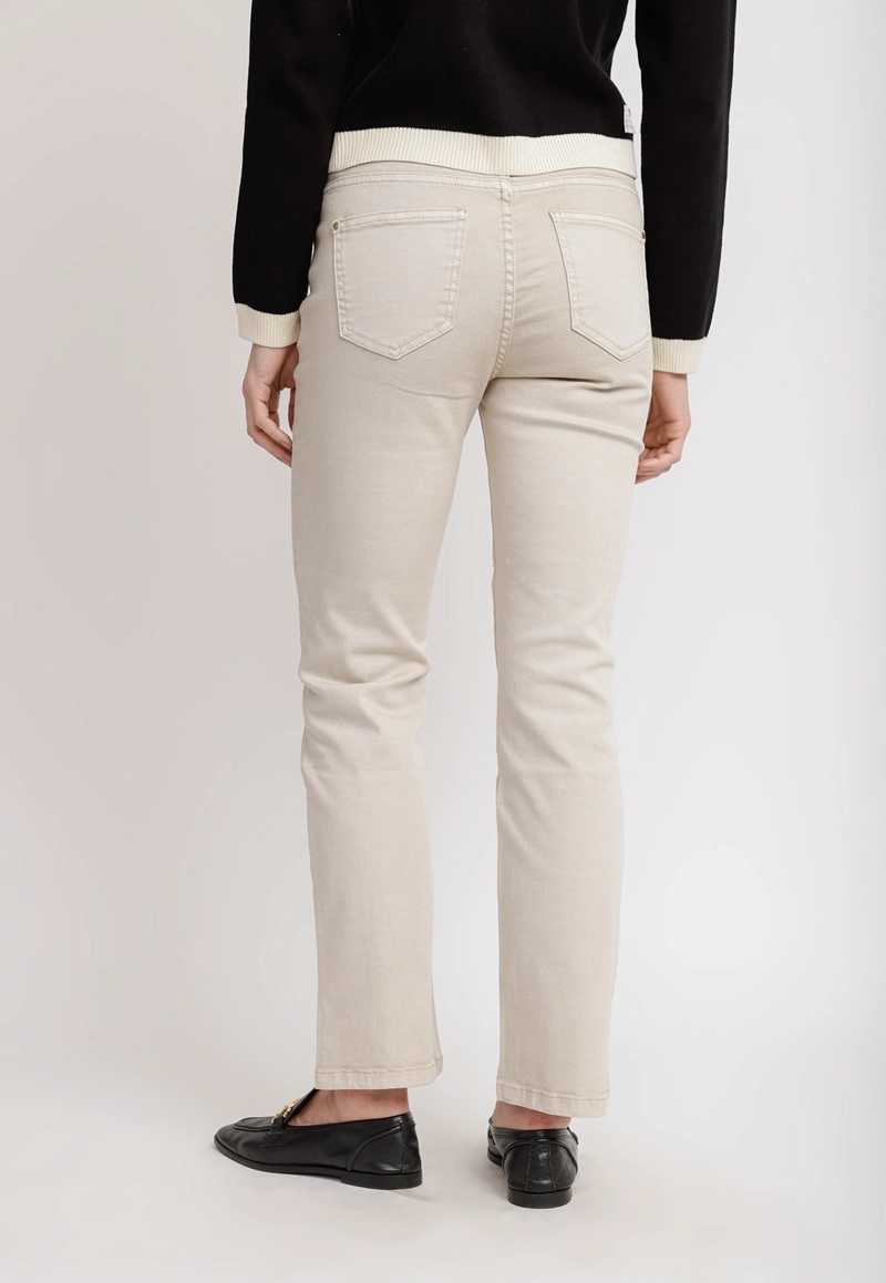 PANTALON RECTO BEIGE ELY26 MUJER - 2