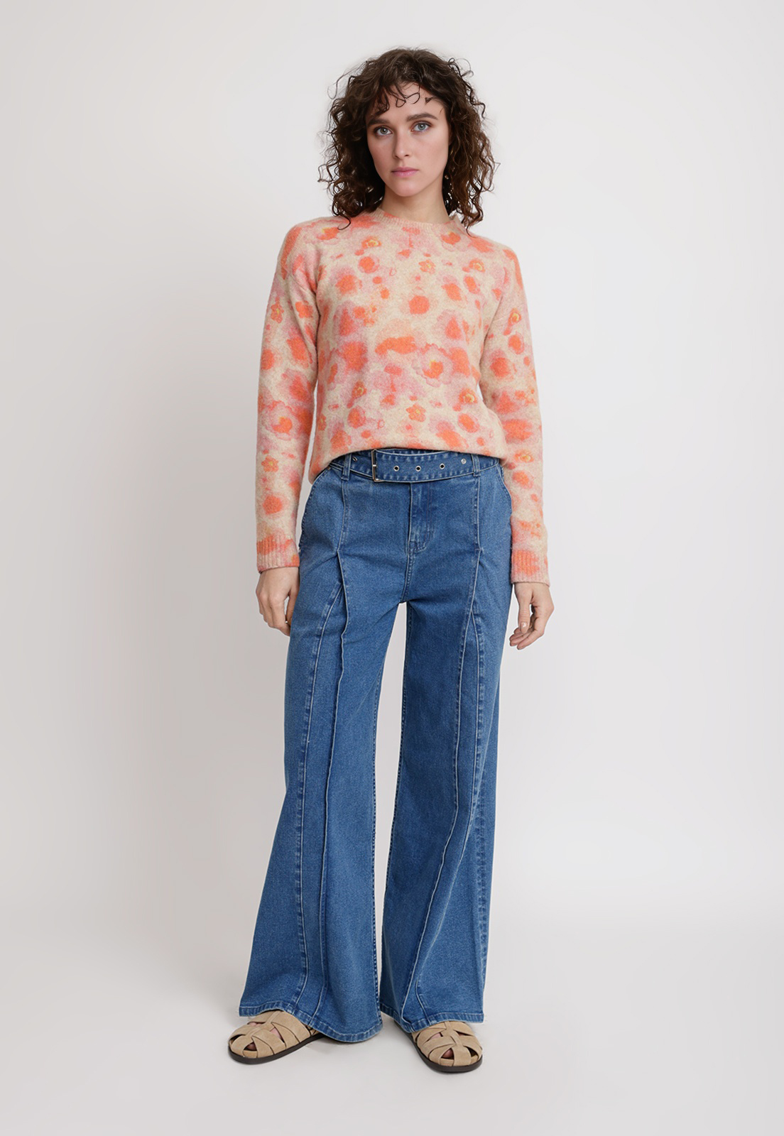 JEANS PIERNA ANCHA CELESTE AMBROSE MUJER - 4