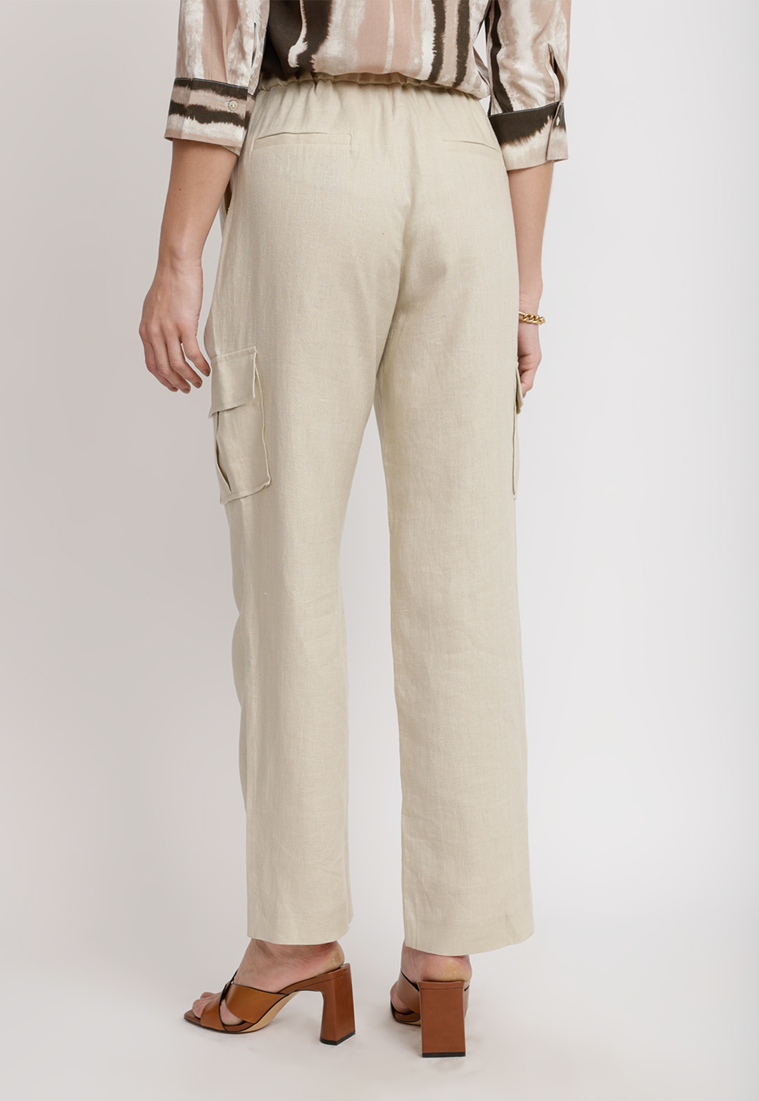 PANTALON CARGO BEIGE TULIPAN MUJER - 2