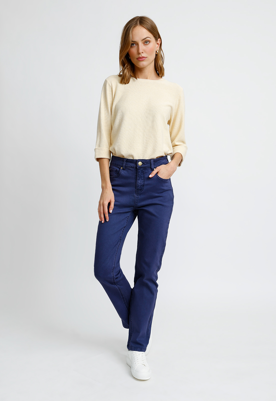 PANTALON RECTO NAVY ELY26 MUJER - 4